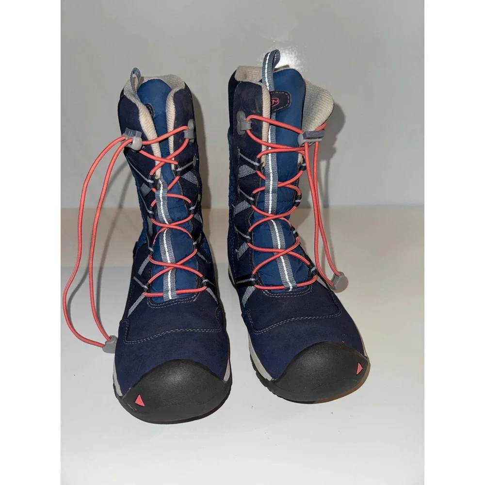 Keen Kids Levo Winter Boots Blue Waterproof Insulated Snow Boots 1019817 US 2